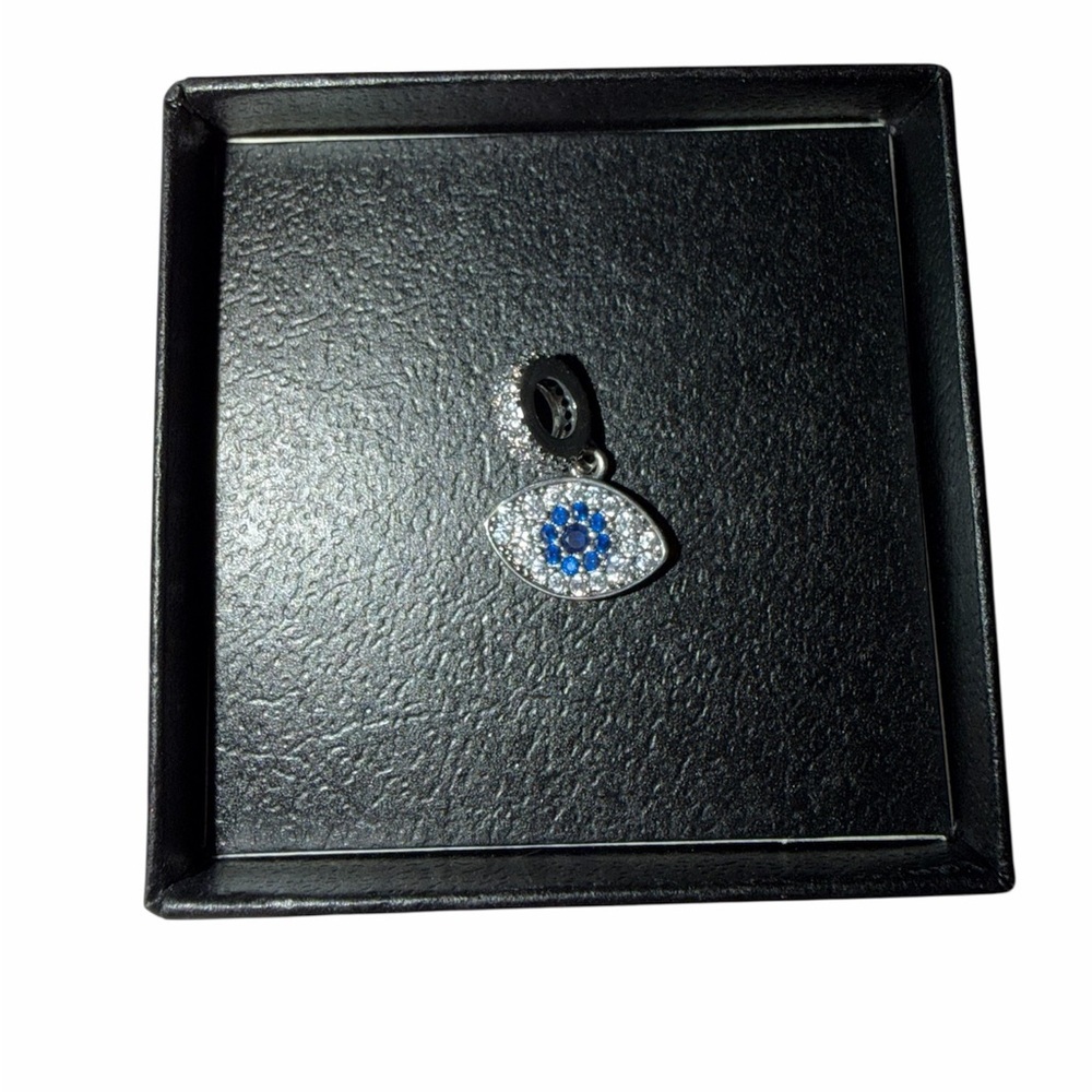 S925 Crystal Evil Eye Charm Pendant - Women Jewelry
